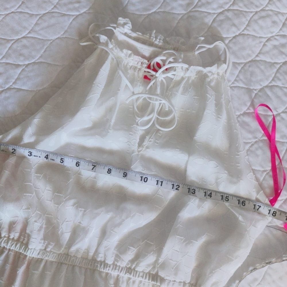 BETSEY JOHNSON BLOUSON WHITE MAXI DRESS NWT! - Picture 10 of 14